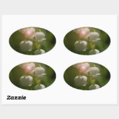 Sticker Ovale Lily De La Vallée Florale (Feuille)