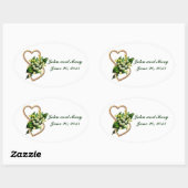 Sticker Ovale Lily de la Vallée Souvenirs Mariages (Feuille)