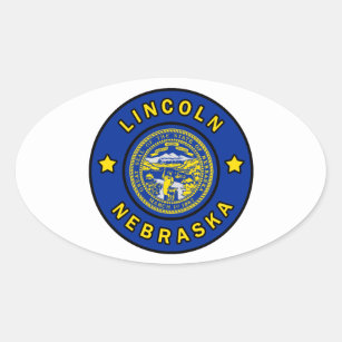 Sticker Ovale Lincoln Nebraska