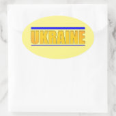 Sticker Ovale L'inscription Ukraine (Sac)