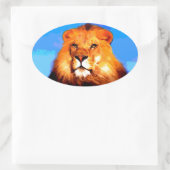 Sticker Ovale Lion (Sac)