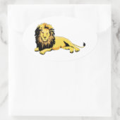 Sticker Ovale Lion d'or allongé (Sac)