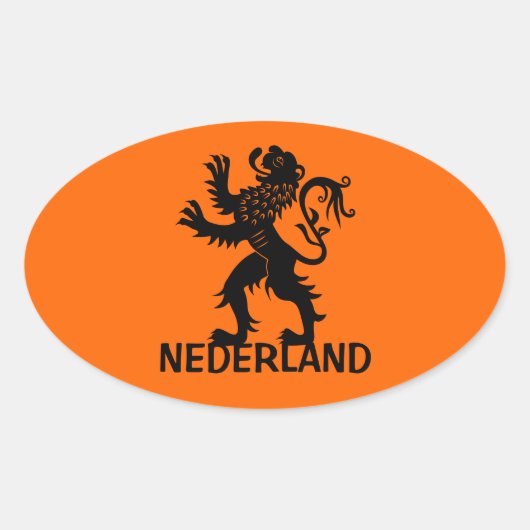 Sticker Ovale Lion Nederland (Devant)