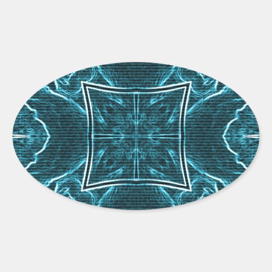 Sticker Ovale Lions Partager l'art Imprimer (Devant)