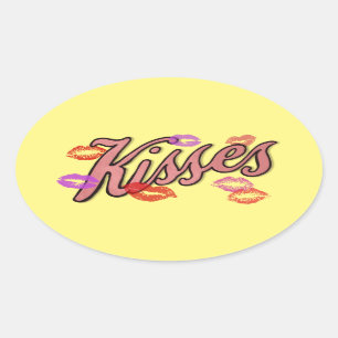 STICKER OVALE LIP KISSES