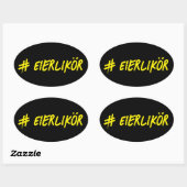 Sticker Ovale Liqueur d'oeufs (Feuille)