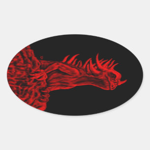Sticker Ovale Little red Dragon