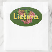 Sticker Ovale Lituanie (Sac)