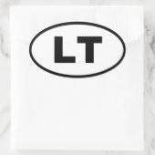 Sticker Ovale Lituanie - LT - Europe (Sac)