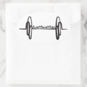 Sticker Ovale Live Love Lift Bar Noir (Sac)