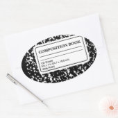 Sticker Ovale Livre de composition (Enveloppe)