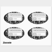 Sticker Ovale Livre de composition (Feuille)