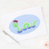 Sticker Ovale Loch Ness Monster (Enveloppe)