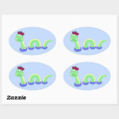 Sticker Ovale Loch Ness Monster (Feuille)