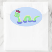 Sticker Ovale Loch Ness Monster (Sac)