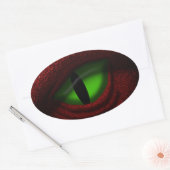 Sticker Ovale L'oeil du Dragon (Enveloppe)