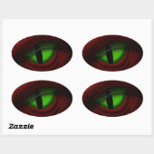 Sticker Ovale L'oeil du Dragon (Feuille)