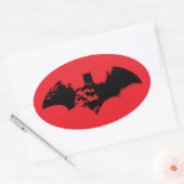 Sticker Ovale Logo Batman et Gotham Silhouette Bat (Enveloppe)