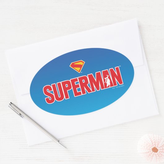 Sticker Ovale Logo classique Superman Bold (Enveloppe)