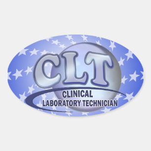 Sticker Ovale LOGO CLT FunBlue - TECHNICIEN DE LABORATOIRE CLINI