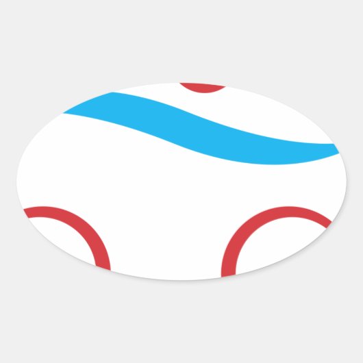 Sticker Ovale Logo cool moderne Triathlon (Devant)