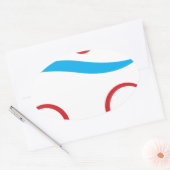 Sticker Ovale Logo cool moderne Triathlon (Enveloppe)