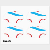 Sticker Ovale Logo cool moderne Triathlon (Feuille)