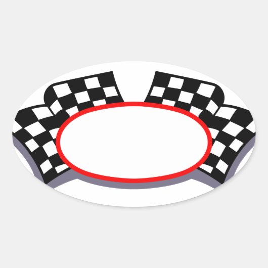 Sticker Ovale Logo de course (Devant)