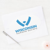 Sticker Ovale Logo de la Wisconsin Humane Society 2015 (Enveloppe)