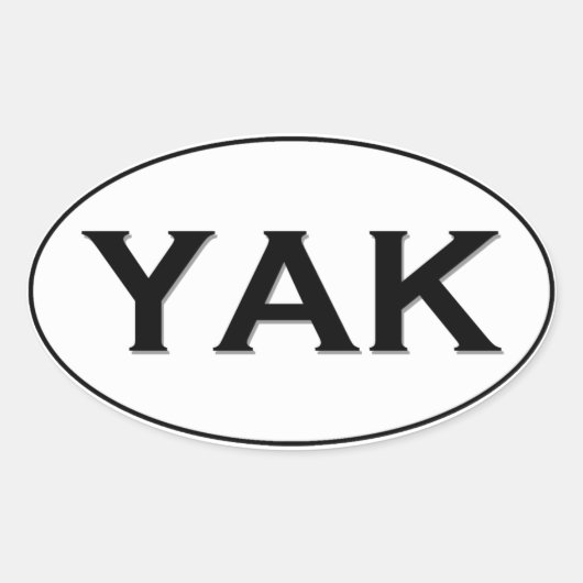 Sticker Ovale Logo de YAK Oval (Devant)