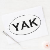 Sticker Ovale Logo de YAK Oval (Enveloppe)