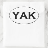 Sticker Ovale Logo de YAK Oval (Sac)