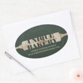 Sticker Ovale Logo d'emballage unique de la broche à rouleaux (Enveloppe)