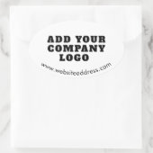 Sticker Ovale Logo d'entreprise simple et site Web moderne perso (Sac)