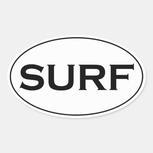 Sticker Ovale Logo d'ovale de SURF (Devant)