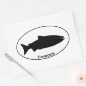 Sticker Ovale Logo du Saumon Chinook Oval (Enveloppe)