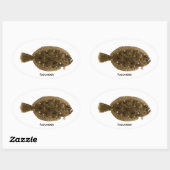 Sticker Ovale Logo Flounder (Feuille)