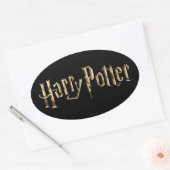 Sticker Ovale Logo Harry Potter en or (Enveloppe)