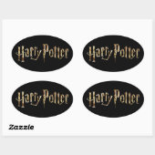 Sticker Ovale Logo Harry Potter en or (Feuille)