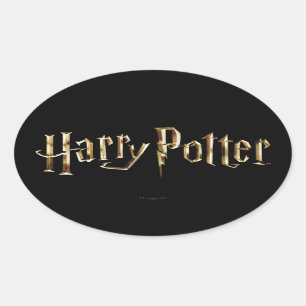 Sticker Ovale Logo Harry Potter en or