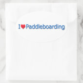 Sticker Ovale Logo "I Heart Paddleboard" (Sac)