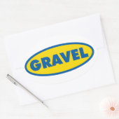 Sticker Ovale Logo jaune Gravel Cycling (Enveloppe)