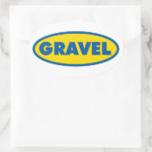 Sticker Ovale Logo jaune Gravel Cycling (Sac)