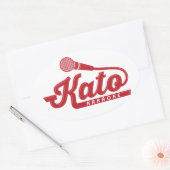 Sticker Ovale Logo Kato Karaoke (Enveloppe)