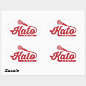 Sticker Ovale Logo Kato Karaoke (Feuille)