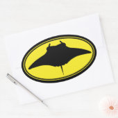 Sticker Ovale Logo Manta Ray (Enveloppe)