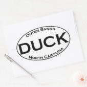 Sticker Ovale Logo ovale de Duck North Carolina (Enveloppe)