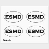 Sticker Ovale Logo ovale ESMD (Rive Est du Maryland) (Feuille)