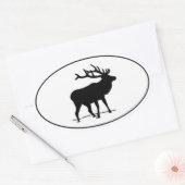 Sticker Ovale Logo ovale Icône Elk (Enveloppe)