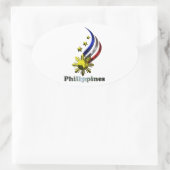 Sticker Ovale Logo philippin original. Mabuhay Pilipinas ! (Sac)